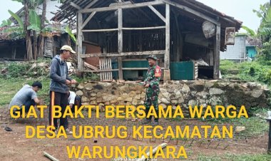 Bakti Sosial Kopda Kusdiarto, Babinsa Ubrug Koramil 2203/Warungkiara bersama Warga Desa Ubrug