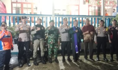 Pengamanan Ibadah Malam Natal di Gereja Gekesia Bukit Zaitun Berjalan Aman dan Kondusif
