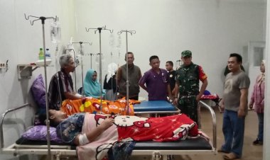 Dandim 0622/Kabupaten Sukabumi Kunjungi Korban Keracunan Makanan di RSUD Palabuhanratu