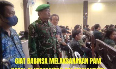 Babinsa Koramil 22-02/Palabuhanratu Laksanakan Pengamanan di Gereja Bukit Zaitun