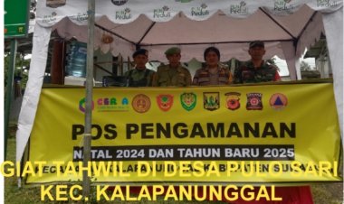 Koramil 2205/Kalapanunggal Gelar Kegiatan Pengamanan Natal dan Tahun Baru