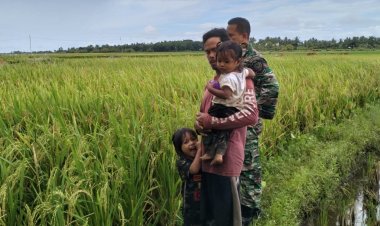 Babinsa Koramil 2212/Tegalbuleud Laksanakan Pendampingan Ketahanan Pangan kepada Kelompok Tani