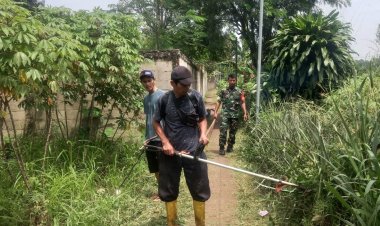 Babinsa Koramil 06-05/Bogor Utara Gelar Kerja Bakti Bersama Warga