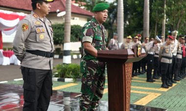 TNI-Polri Bersinergi Gelar Apel Siaga Pengamanan Malam Tahun Baru 2025 di Kab. Sukabumi
