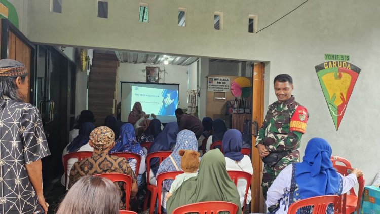Babinsa Koramil 06-04/Bogor Barat Hadiri Kegiatan Penyuluhan Kader Kelompok Wanita Tani (KWT)