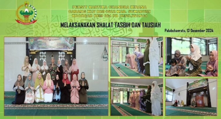 Persit Kartika Chandra Kirana Cabang XLV Dim 0622 Kabupaten Sukabumi Kegiatan Keagamaan di Masjid Sirojul Huda Makodim 0622 Kabupaten Sukabumi