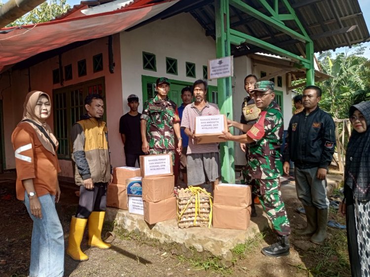 Danramil 2208/Nyalindung Kapten Inf. Maman Sulaeman Melaporkan Total Pengungsi Akibat Bencana Alam di Wilayah Nyalindung