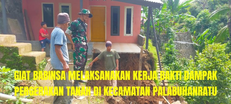 Babinsa Koramil 2202/Palabuhanratu Laksanakan Karya Bakti dan Dukungan Ketahanan Pangan