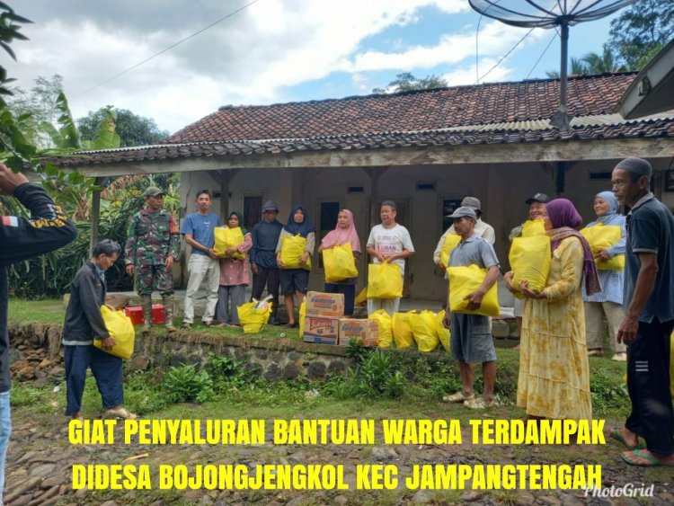 Pendistrubusian Bantuan Logistik Dampak Bencana Alam di Desa Bojongjengkol