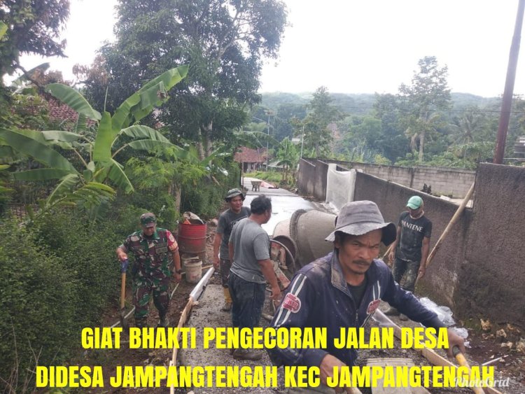 Koramil 2207/Jampangtengah Gelar Karya Bakti dan Agenda Pendampingan  Ketahanan Pangan