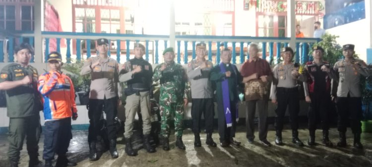 Pengamanan Ibadah Malam Natal di Gereja Gekesia Bukit Zaitun Berjalan Aman dan Kondusif