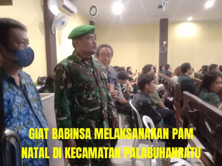 Babinsa Koramil 22-02/Palabuhanratu Laksanakan Pengamanan di Gereja Bukit Zaitun