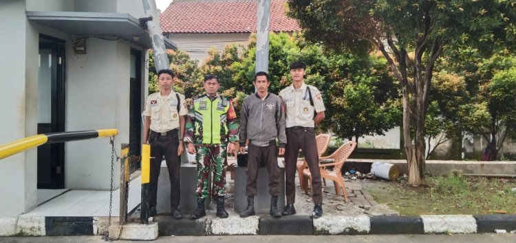 Babinsa Koramil 06-05/Bogor Utara Gelar Komunikasi Sosial dengan Petugas Keamanan Perumahan TBR