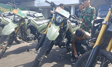 Kendaraan Korem 061 diperiksa Timpal Denpal Bogor.