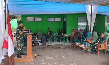 Danramil 2207/Jampang Tengah Pimpin Acara Pelepasan Anggota Purna Tugas Koramil 2207/Jampang Tengah