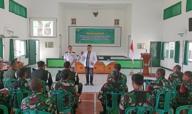 Sosialisasi Pencegahan Penyakit Stroke, Jantung, dan Virus Corona Tanpa Obat di Kodim 0622/Kabupaten Sukabumi