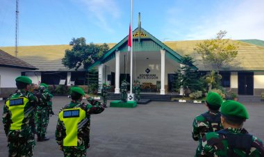 Pelaksanaan Upacara Pengibaran Bendera Merah Putih di Makodim 0606/Kota Bogor
