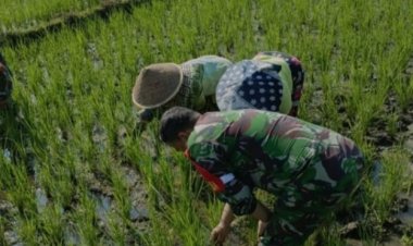 Serda Yayan S. Bersama Poktani Mekar Jaya Laksanakan Bakti Pembuatan Irigasi