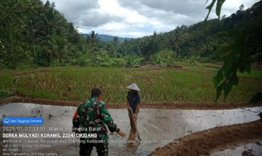 Babinsa Koramil 2204/Cikidang Dampingi Kegiatan Ketahanan pangan LTT di Desa Cikarae Thoyibah