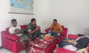 Koramil 0622-05/Kalapanunggal Melaksanakan Komsos di Desa Walangsari