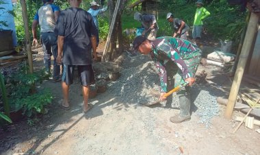 KORAMIL 2210/PABUARAN GELAR KARYA BAKTI BERSAMA WARGA KAMPUNG CISALADA