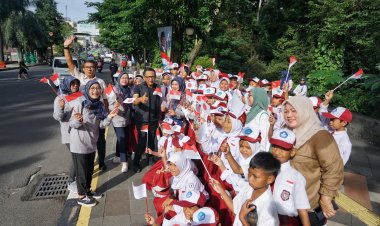 Antusiasme Pelajar Kota Bogor Sambut Kedatangan PM Jepang