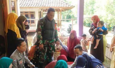 Koramil 2213/Jampang Kulon Laksanakan Pendampingan Posyandu Sudirman