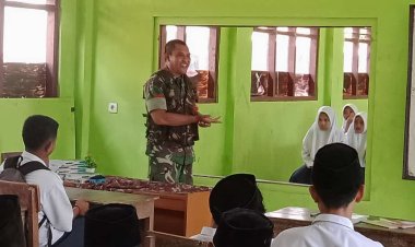 Koramil 2212/Tegalbuleud Berikan Wawasan Kebangsaan kepada Siswa Mts Darul Ullum