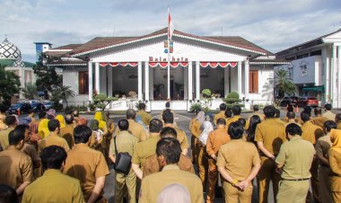Apel Pagi, Pj Wali Kota Sampaikan Apresiasi Pemerintah Pusat Kepada Pemkot