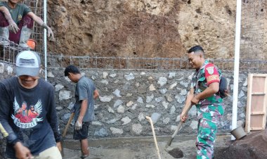 Koramil 2203/Warungkiara Gelar Karya Bhakti di Desa Ubrug