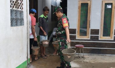 Koramil 2208/Nyalindung Melaksanakan Karya Bakti Pembangunan Masjid