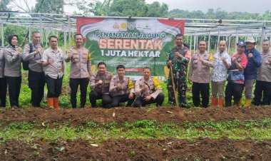 Babinsa Koramil 06-02/Bogor Selatan Ikuti Penanaman Jagung Serentak 1 Juta Hektar