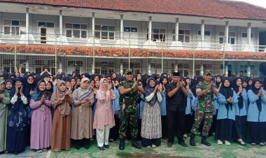 Dandim 0622/Kabupaten Sukabumi Laksanakan Wawasan Kebangsaan dan Sosialisasi Penerimaan Prajurit TNI AD di MAN 2 Sukabumi dan SMK Mutiara Pelabuhan ratu