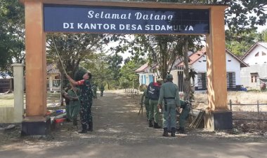 Babinsa Koramil 2215/Ciemas Laksanakan Kegiatan Bakti Pemeliharaan dan Pembersihan Lingkungan