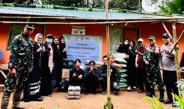 Pendistribusian Logistik untuk Korban Terdampak Bencana Pergeseran Tanah di Wilayah Koramil 2207/Jampang tengah