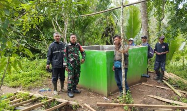 Koramil 2211/Sagaranten Dampingi Monev Pembangunan Irigasi Pertanian