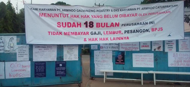Aksi Damai Karyawan PT. Armindo Catur Pratama di Ds.Gn.Putri Kec.Gunung Putri.