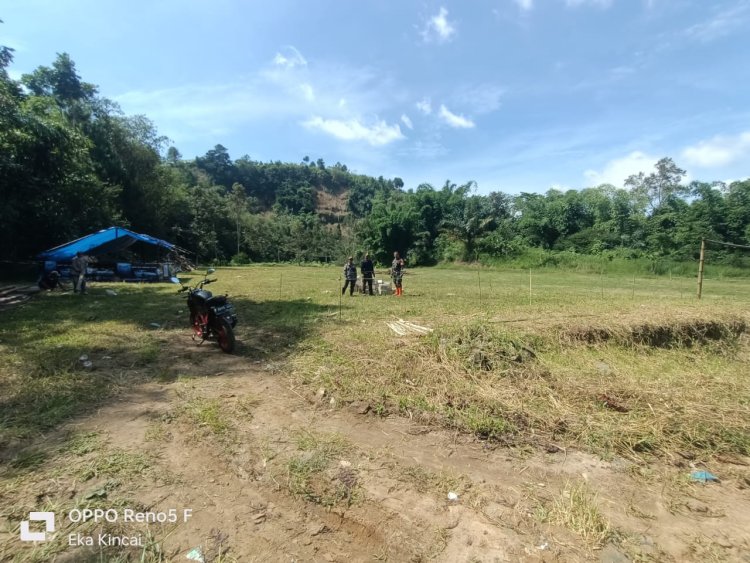 Koramil 2210/Pabuaran Laksanakan Monitoring Huntara di Desa Bantarsari