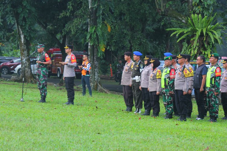 Dandim 0606/Kota Bogor Pimpin Apel Gabungan Pengamanan Kunjungan Kerja PM Jepang H.E Sigheru Ishiba dan H.E Yushiko Ishiba