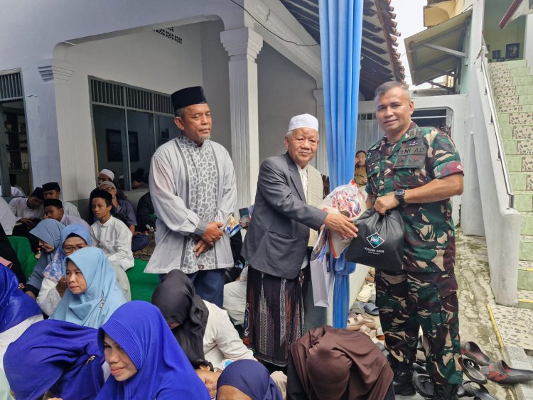 Babinsa Koramil 06-05/Bogor Utara Hadiri Peringatan Isra Mi'raj Nabi Muhammad SAW 1446 Hijriah di Yayasan MT Zikir Sholawat