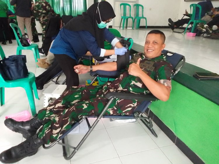 Kodim 0622/Kab Sukabumi Gelar Donor Darah dalam Rangka HUT ke-79 Persit Kartika Chandra Kirana, Tahun 2025