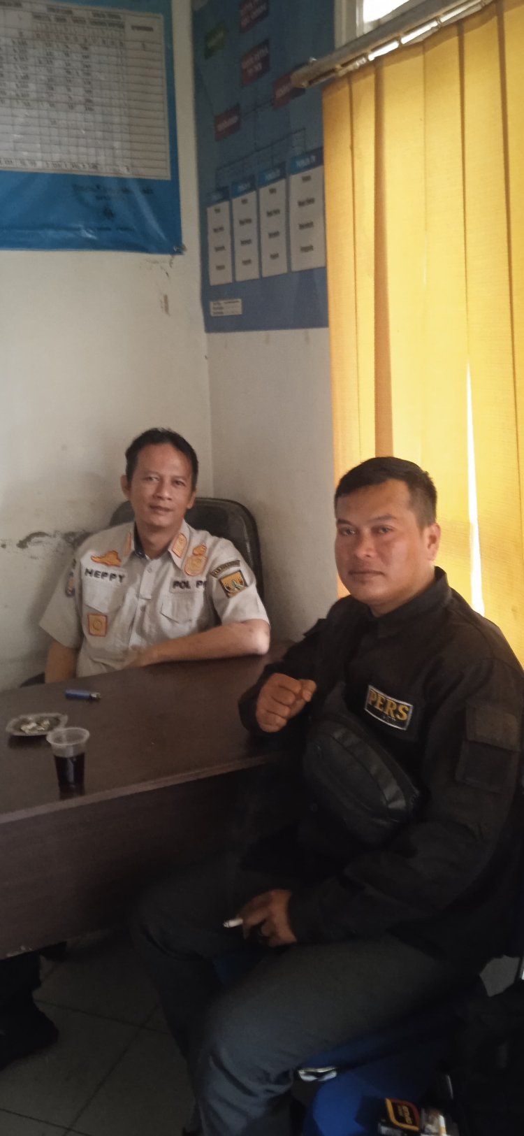 Wartawan Rilisberita Santani Jalin Silaturahmi dengan Kasi Trantib Kecamatan Cidahu