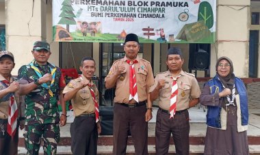 Babinsa Koramil 06-05/ Bogor Utara Hadiri Pembinaan Perlawanan Rakyat dalam Kegiatan Pramuka di Bumi Perkemahan Cimandala