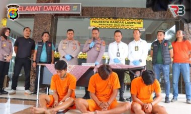 Polisi Berhasil Ringkus 3 Pelaku Curas Driver Taksi Online di Bandar Lampung
