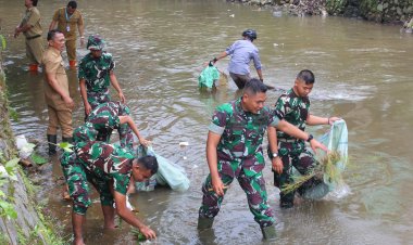 Dandim 0606/KB Pimpin Apel Gabungan dalam Rangka Pembersihan Sungai Cipakancilan
