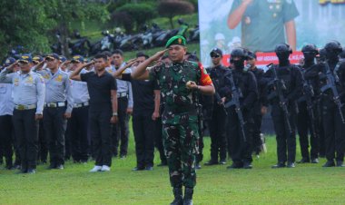 Dandim 0606/Kota Bogor Bersama Danrem 061/SK Dampingi Pangdam III/Siliwangi Apel Gelar Pasukan Pam VVIP Kunjungan Kenegaraan Presiden Turki di Istana Bogor