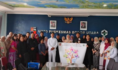 Babinsa Kelurahan Tanah Baru Hadiri Lokakarya Triwulan I Puskesmas Bogor Utara