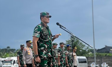 Danrem 061/SK Brigjen TNI Faisol Izuddin Karimi Kerahkan Ribuan Personel Amankan Puncak Perayaan HUT Gerindra ke-17 di SICC, Sentul-Bogor