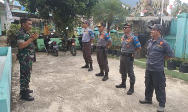 Babinsa Koramil 2206/Parakansalak Laksanakan Pembinaan Satgas Linmas