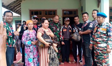 Ormas Laskar Merah Putih (LMP) Kabupaten Sukabumi Gelar Bakti Sosial di Kampung Cisarakan